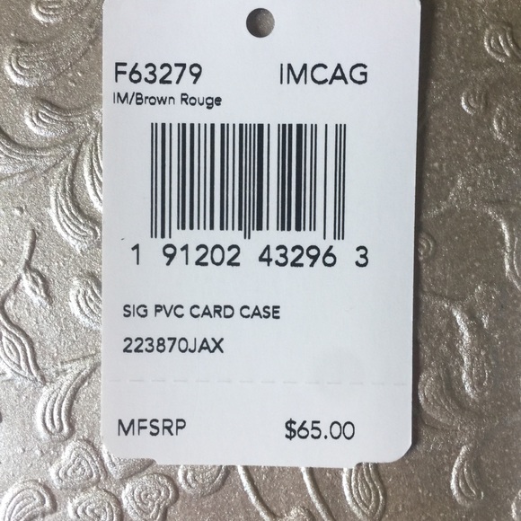 Coach Signature PVC Card Case - Picture 5 of 5